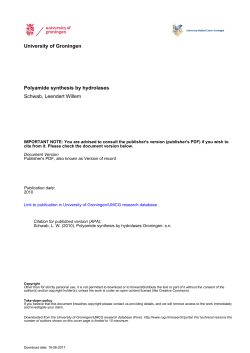 Polyamide synthesis by hydrolases Schwab, Leendert Willem