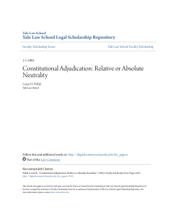 Constitutional Adjudication: Relative or Absolute Neutrality
