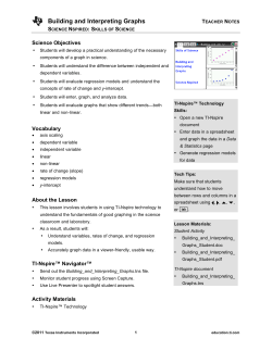 Building and Interpreting Graphs - TI Education