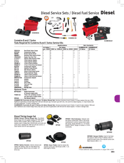 Diesel Service Sets / Diesel Fuel Service Diesel
