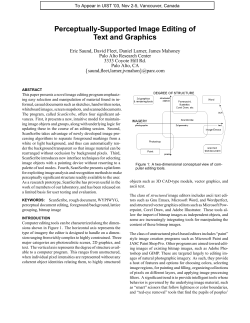 Perceptually-Supported Image Editing of Text and Graphics