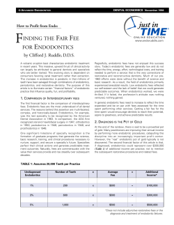 finding the fair fee for endodontics