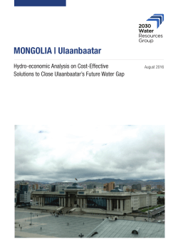 MONGOLIA | Ulaanbaatar - 2030 Water Resources Group