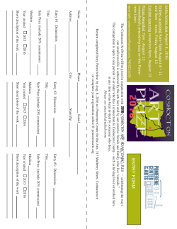 ENTR Y FORM - The Pomerene Center for the Arts