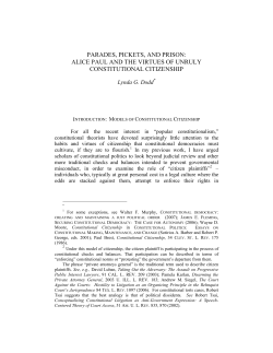 parades, pickets, and prison: alice paul and the virtues of unruly