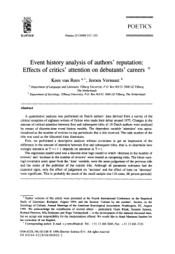 Event history analysis of authors` reputation: Effects of critics