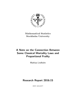 A Note on the Connection Between Some Classical Mortality Laws