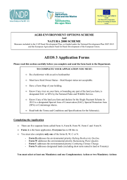 AEOS 3 Application Forms - Department of Agriculture