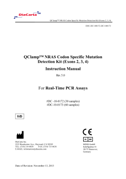QClamp&trade; NRAS Codon Specific Mutation Detection Kit