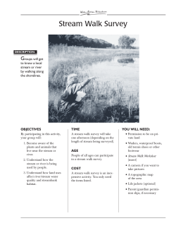 Stream Walk Survey - Wisconsin`s Citizen