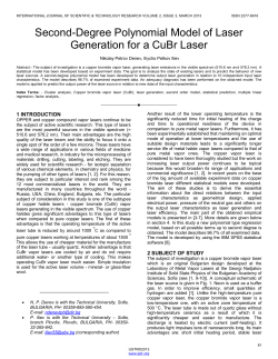 Second-Degree Polynomial Model of Laser Generation for a CuBr