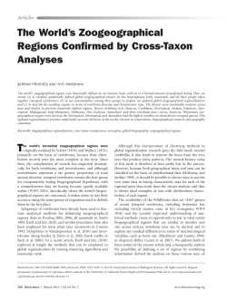 The World`s Zoogeographical Regions Confirmed by Cross