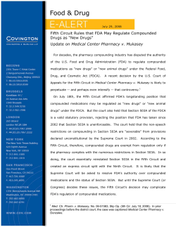 Fifth Circuit Rules that FDA May Regulate Compounded Drugs as