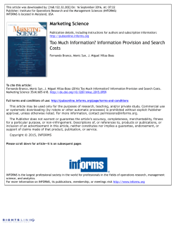 Too Much Information? Information Provision and