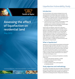 Assessing the effect of liquefaction on residential land