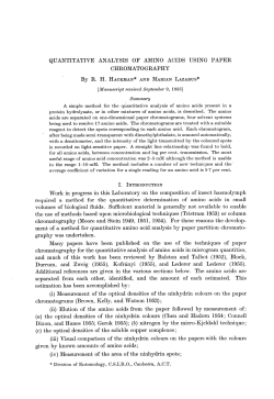 QUANTITATIVE ANALYSIS OF AMINO ACIDS USING PAPER