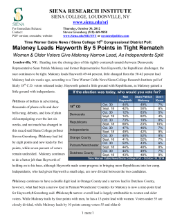 Press Release - Siena College