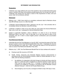 Retirement and Resignation Article