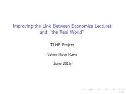 Improving the Link Between Economics Lectures and &ldquo;the Real World&rdquo;