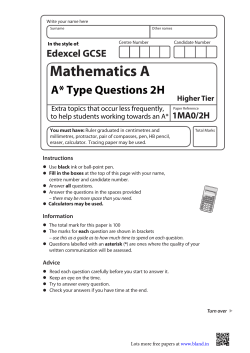 A* Questions 2H