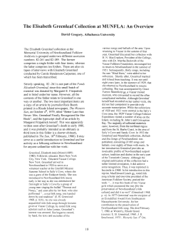 The Elisabeth Greenleaf Collection at MUNFLA: An