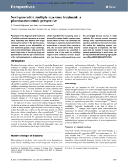 Next-generation multiple myeloma treatment: a