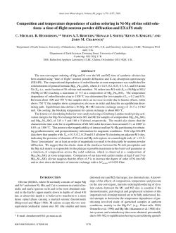Composition and temperature dependence of cation