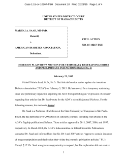 1 UNITED STATES DISTRICT COURT DISTRICT OF