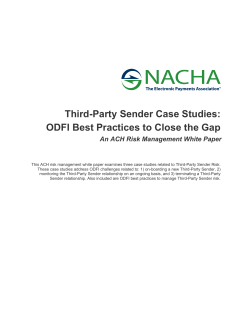 Third-Party Sender Case Studies: ODFI Best Practices to Close the