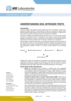 Understanding Soil Nitrogen Tests