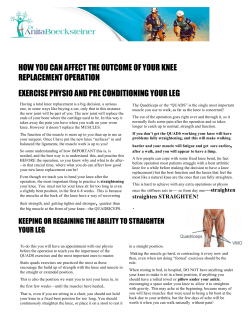 Patient Info Total Knee Replacement