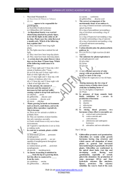 csir net life science plant hormone