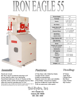 Punch nut wrench 14&rdquo; Bar Shear with 4 Sided bar blades 10&rdquo; Brake