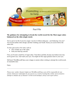 If you wish to attempt this record - please read our