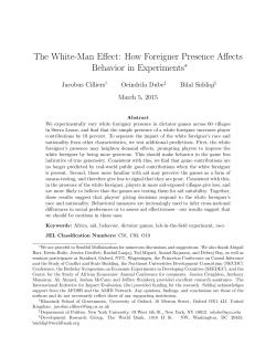The White-Man Effect: How Foreigner Presence