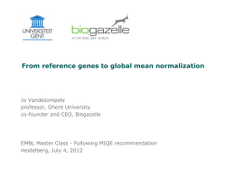 From reference genes to global mean normalization