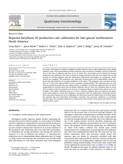 Regional beryllium-10 production rate calibration for late