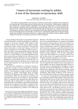 Causes of taxonomic sorting by adults: A test of the thematic