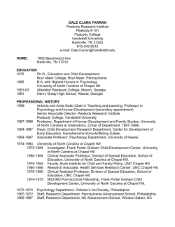 Dale C. Farran`s CV - Brookings Institution