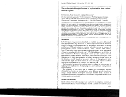Riemann, et al., 1989. &ldquo;The carbon and chlorophyll content of