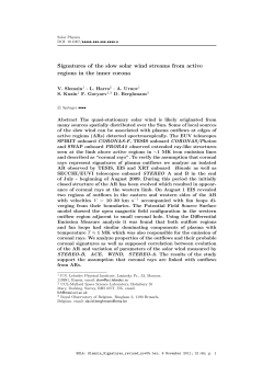 Signatures of the slow solar wind streams from active regions