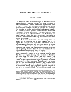 Equality and the Mantra of Diversity