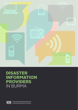 disaster information providers in burma