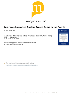 America`s Forgotten Nuclear Waste Dump in the Pacific