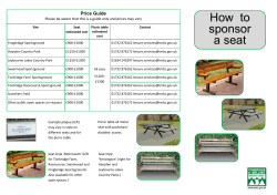 Sponsored seat and picnic table leaflet (Read