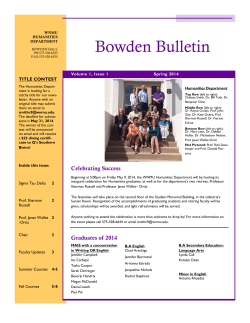 Bowden Bulletin