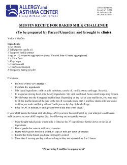 MUFFIN RECIPE FOR BAKED MILK CHALLENGE