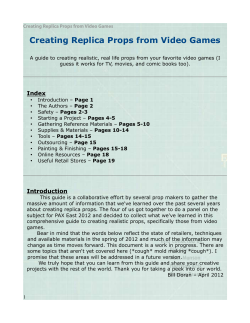 Creating Replica Props from Video Games