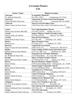 Covenant Pastors List - The Day Star Tabernacle International