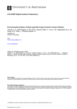 Environmental isolation of black yeast